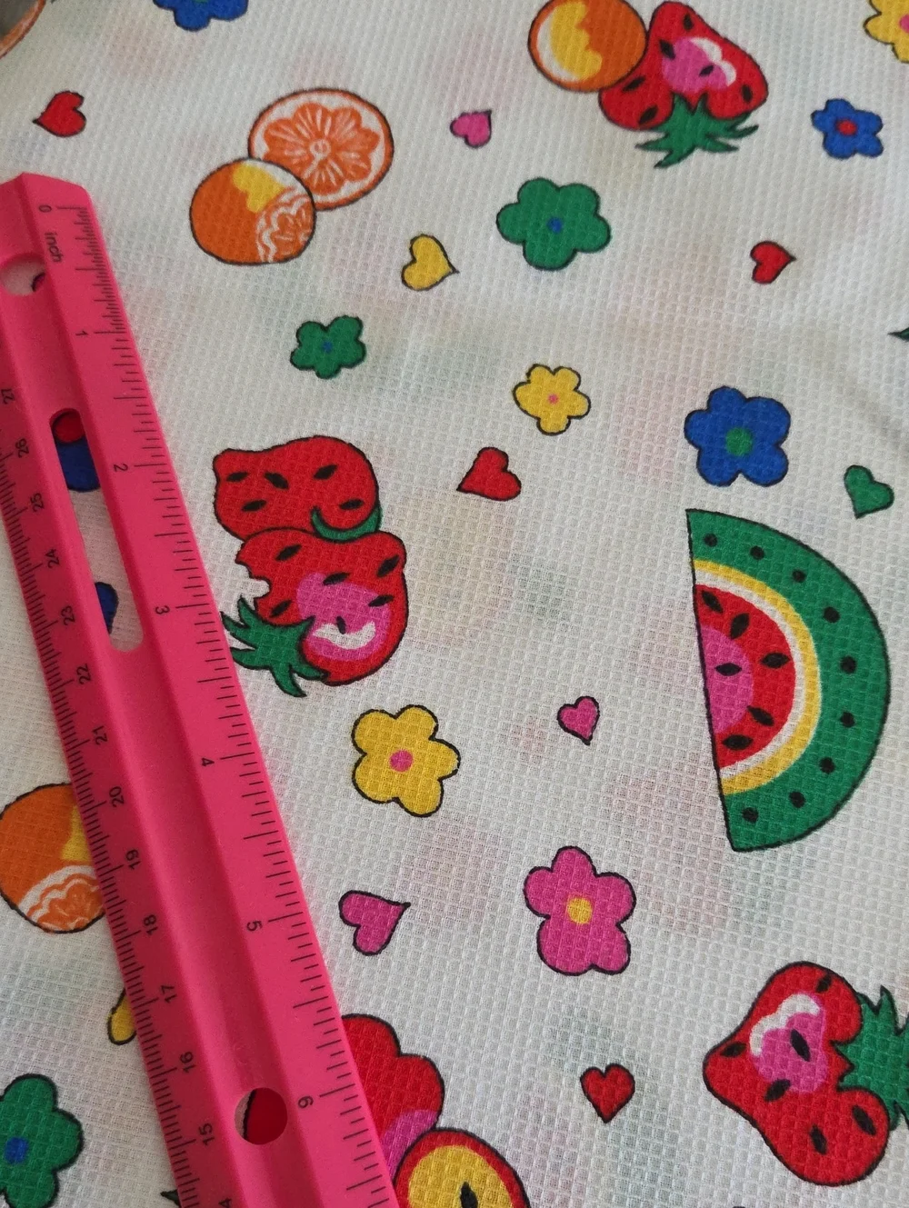 Super Rare Vintage Waffle Weave Summer Craft Quilt Sewing Cotton Fabric 2.1yds